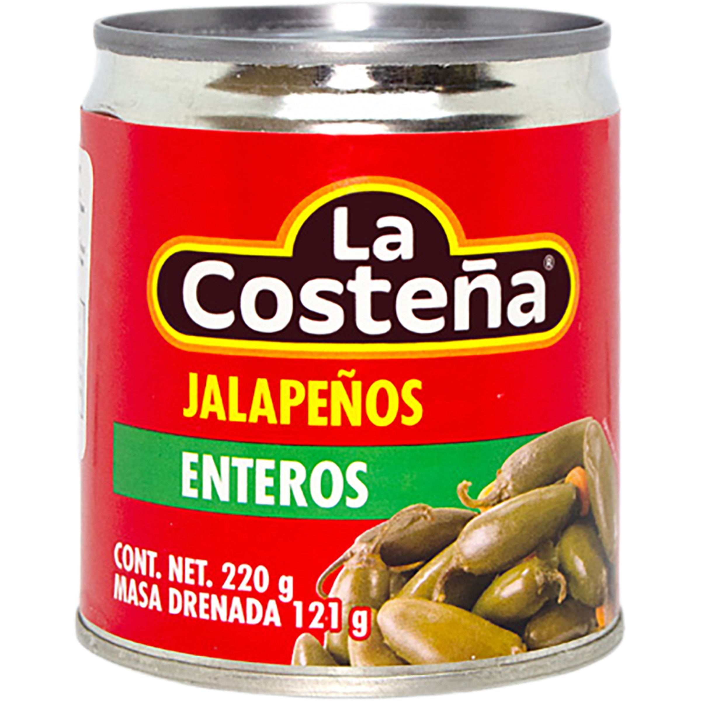 chiles jalapeños enteros lata 125 g neto escurrido