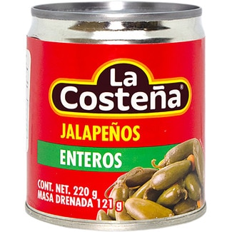 chiles jalapeños enteros lata 125 g neto escurrido - La Costeña