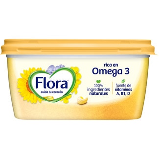 margarina rica en omega 3 sin aceite de palma tarrina 400 g sin gluten sin lactosa - Flora