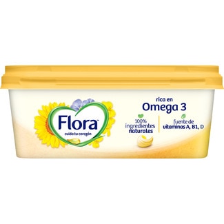 margarina original rica en omega 3 sin aceite de palma tarrina 225 g sin gluten sin lactosa - Flora