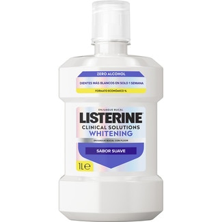 enjuague bucal blanqueador Whitening sabor suave frasco 1000 ml - Listerine