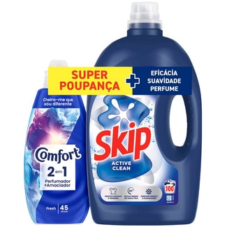 Conjunto Detergente de Roupa e Intensificador Perfume Fresh pack 2 unidades - Skip