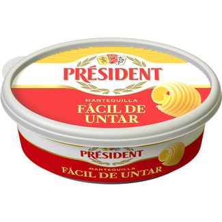 mantequilla francesa fácil de untar sin aditivos tarrina 250 g - President