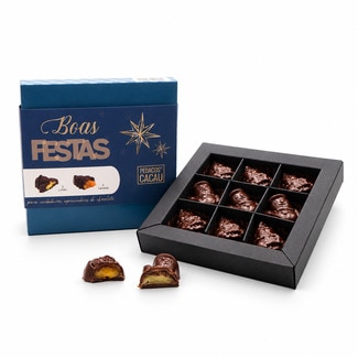Bombons de Natal com Recheio 9 unidades caixa 115 g - Pedaços De Cacau