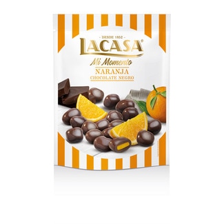 Chocolate Negro e Laranja embalagem 125 g - Lacasa