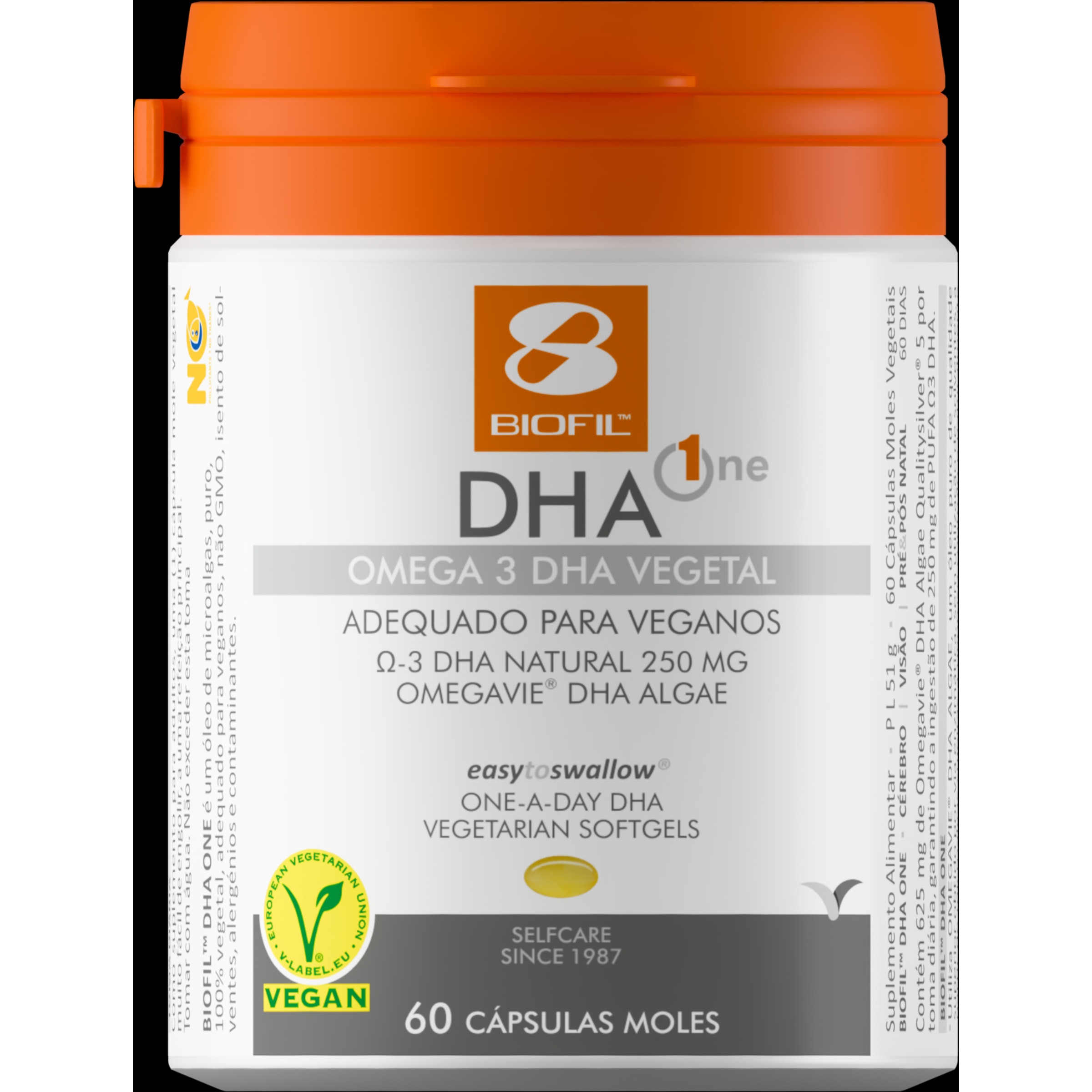 DHA One 250 Vegan embalagem 60 unidades