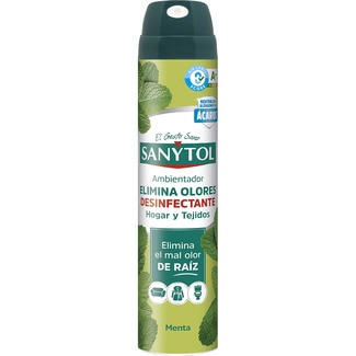 ambientador desinfectante Elimina Olores hogar y tejidos Menta spray 300 ml - Sanytol