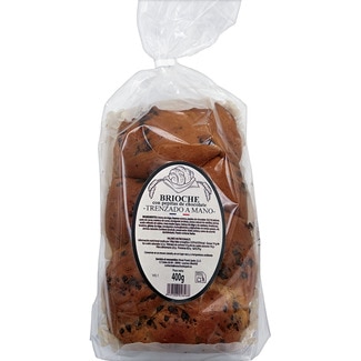 brioche trenzado a mano con pepitas de chocolate bolsa 400 g