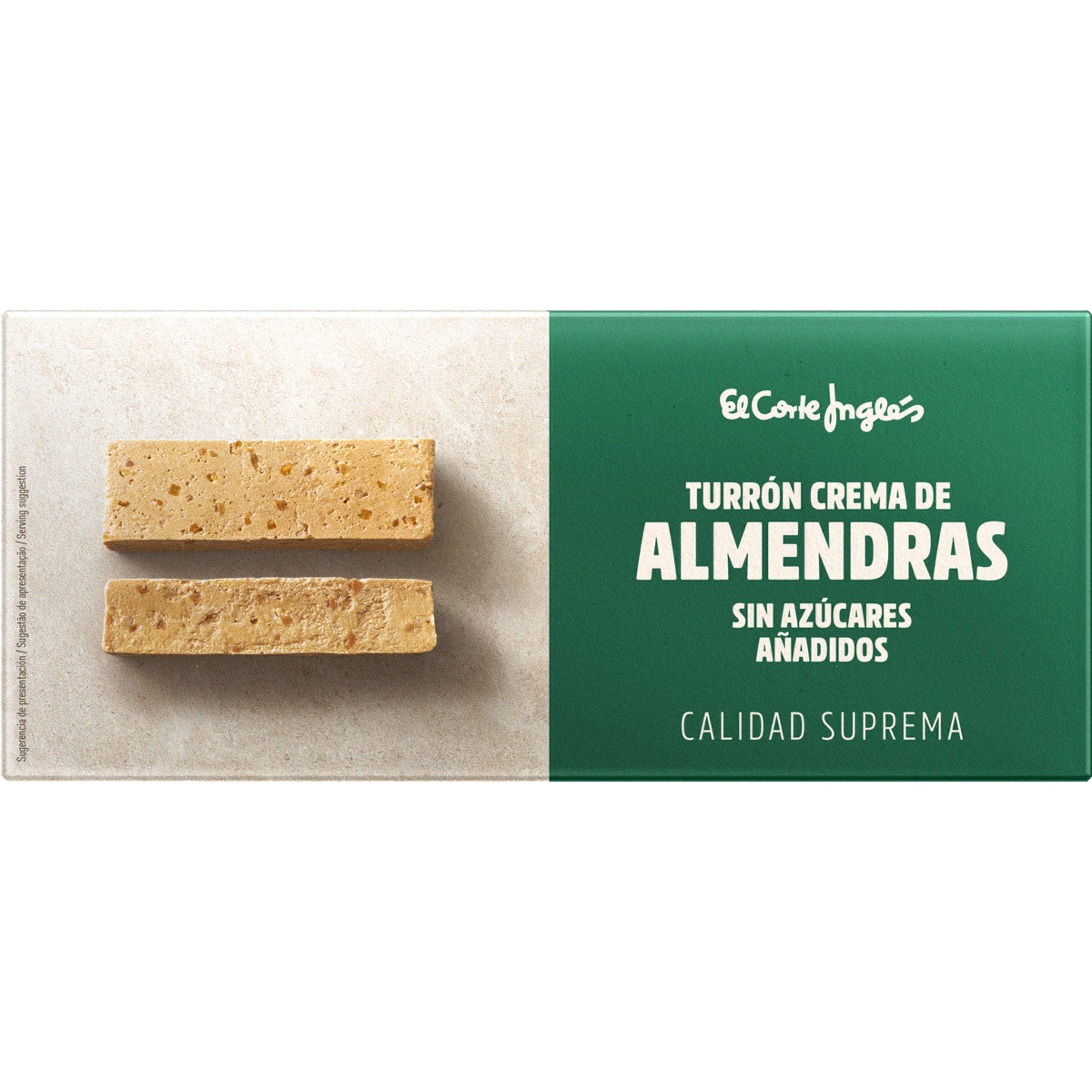 turrón blando de crema de almendras sin azúcares añadidos Calidad Suprema estuche 200 g