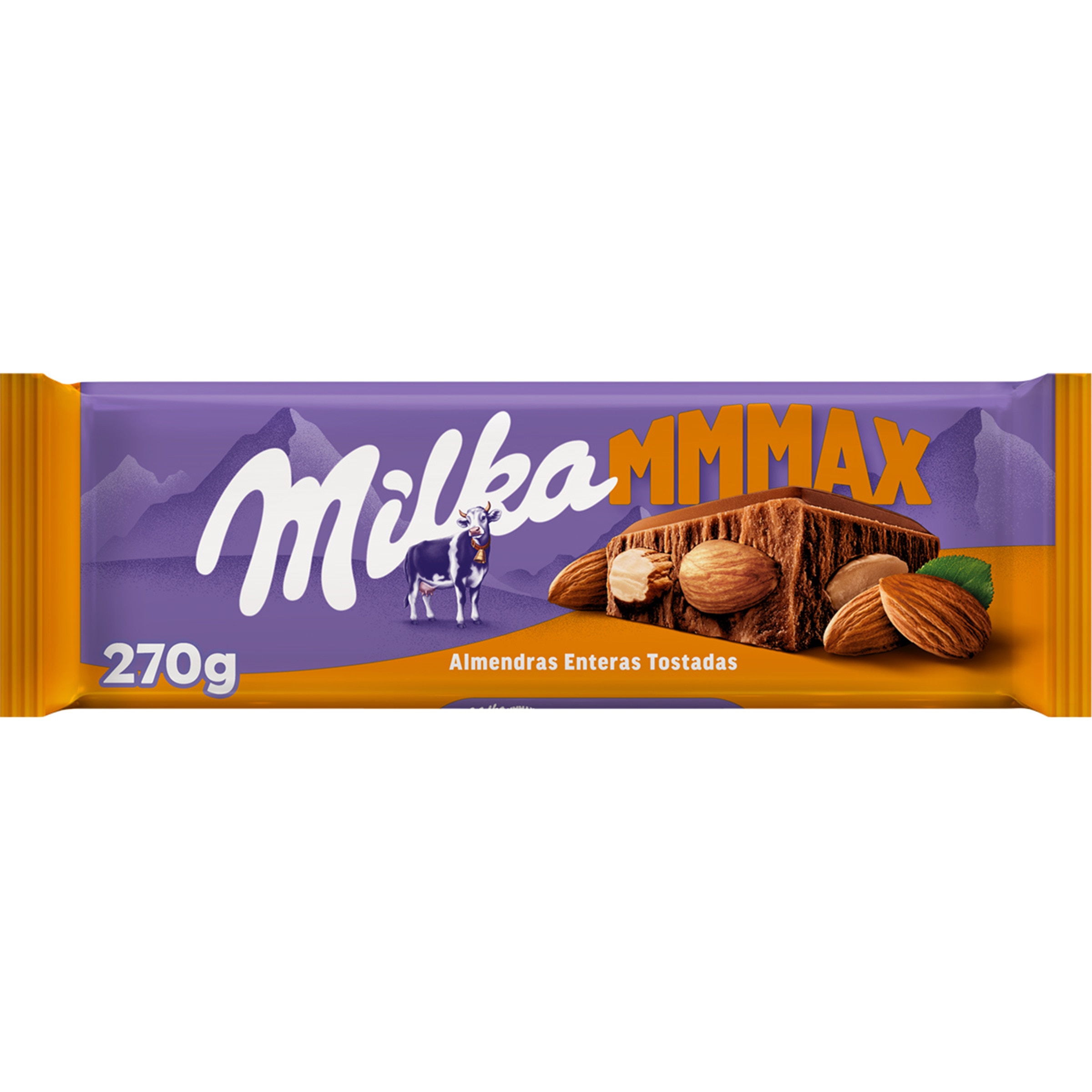 MMMAX chocolate con leche y almendras enteras tostadas tableta 270 g