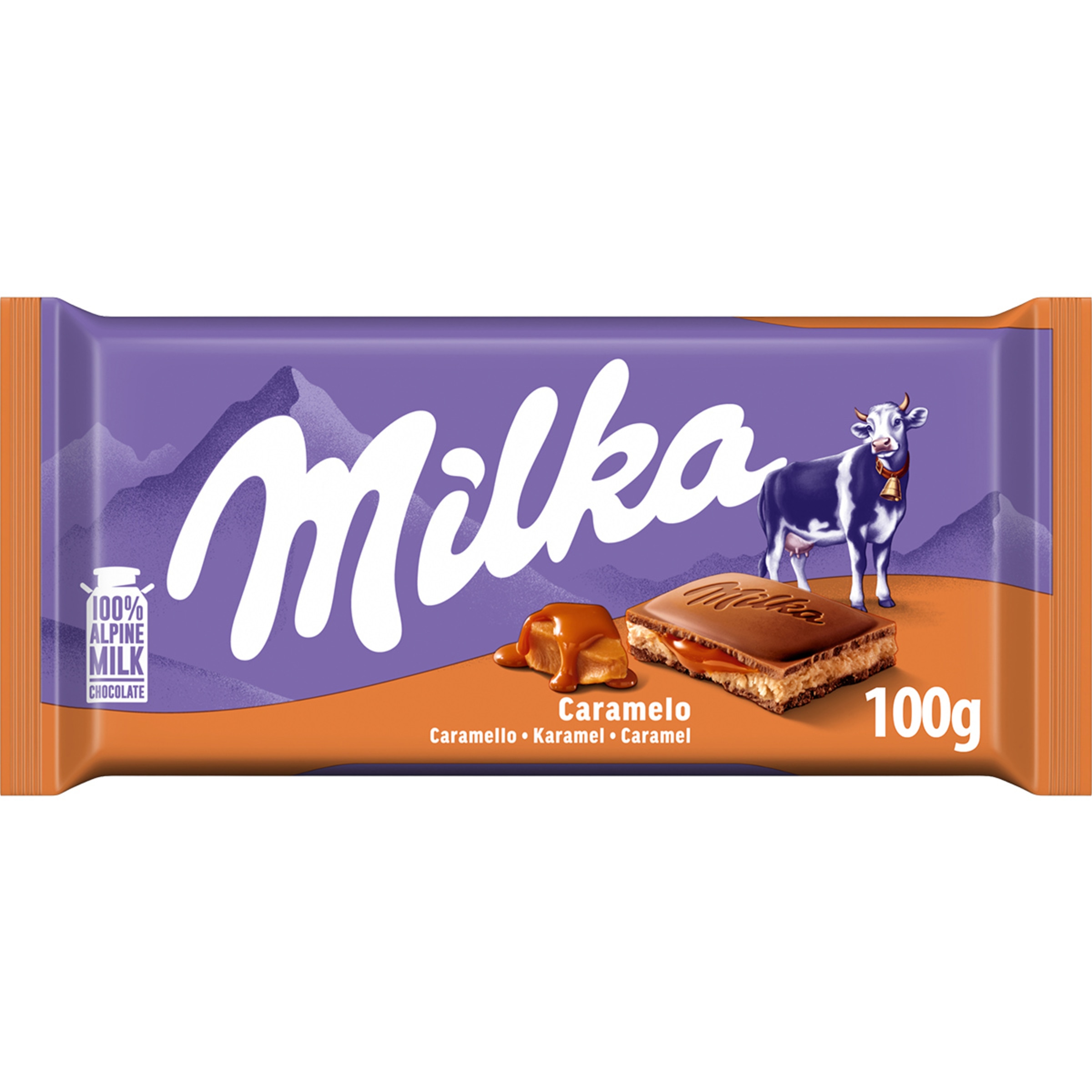 chocolate con leche relleno de caramelo tableta 100 g