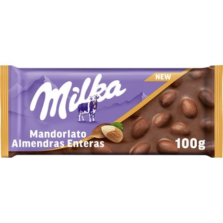 chocolate con leche y almendras enteras tableta 100 g - Milka