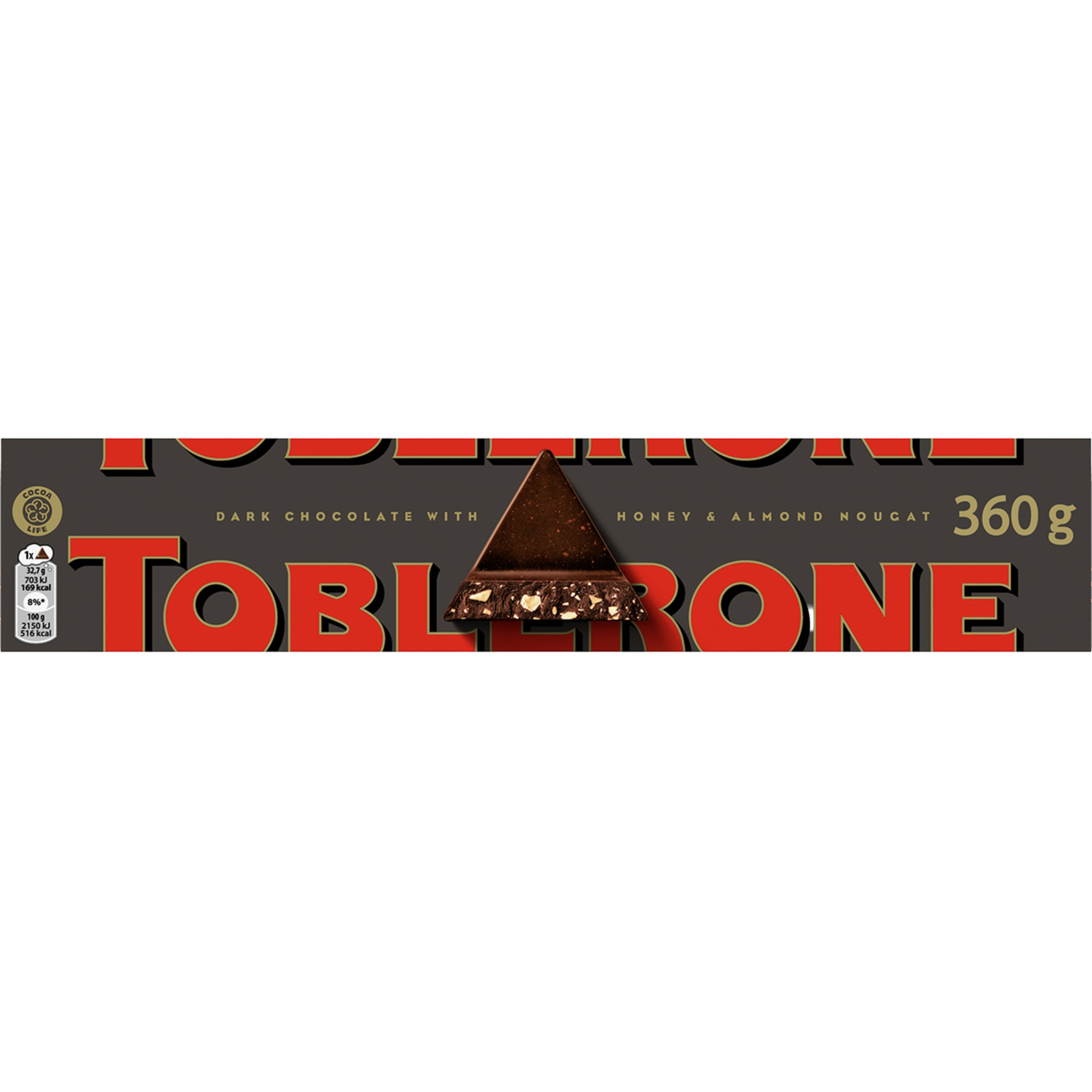 chocolate negro con miel y almendras estuche 360 g