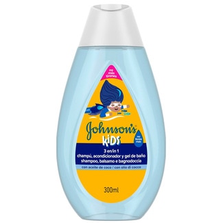 Champô Condicionador e Gel de Banho Para Criança 3 em 1 embalagem 300 ml - Johnson's