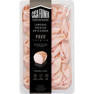 pechuga de pavo en lonchas frescas artesanas sin gluten sin lactosa envase 100 g - Casa Forner