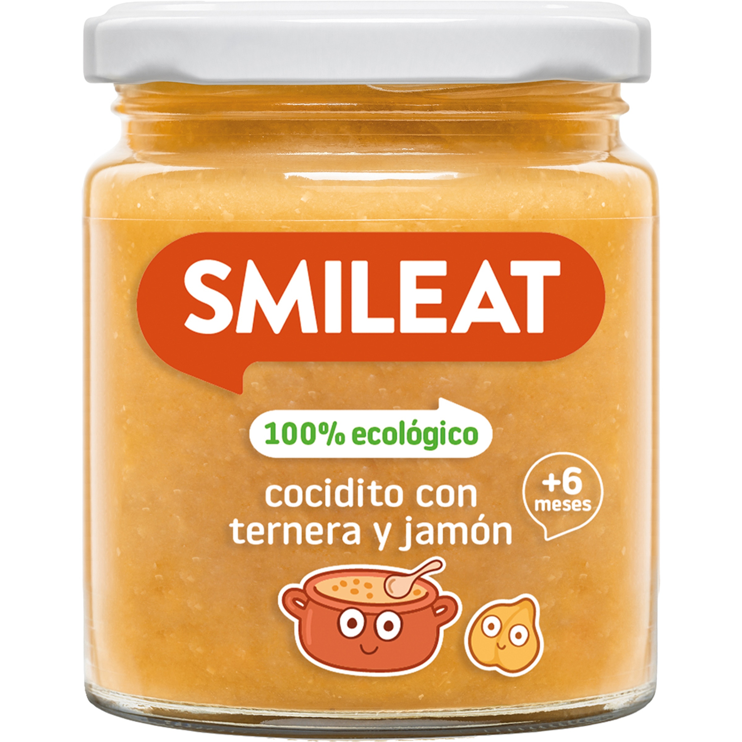 tarrito de cocidito con ternera y jamón ecológico desde 6 meses envase 220 g