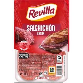 salchichón extra en lonchas sin gluten envase 65 g no necesita frío - Revilla