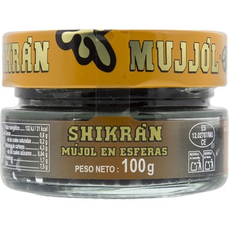 sucedáneo de caviar a base de arenque ahumado y huevas de mujjól negro sin gluten tarro 100 g - Shikra'n