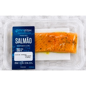 Tranche de Salmão Mostarda e Mel embalagem 300 g - Omnifish