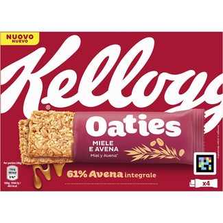 barritas de cereales Oaties miel y avena estuche 160 g - Kellogg's