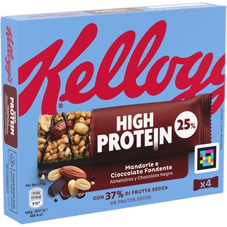 barrita de proteinas de almendras y chocolate negro estuche 4 unidades - Kellogg's