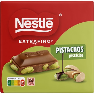 chocolate con leche y pistachos tableta 60 g - Nestle Extrafino