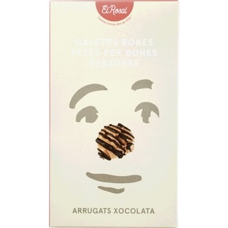 Bolachas Wafer de Chocolate Arrugats embalagem 125 g - El Rosal