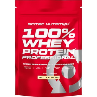 proteína en polvo Whey Protein Professional sabor vainilla sin gluten bolsa 400 g - Scitec Nutrition
