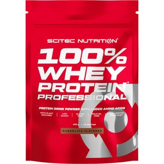 proteína en polvo Whey Protein Professional sabor chocolate sin gluten bolsa 400 g - Scitec Nutrition