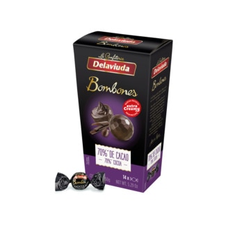 Bombons de Chocolate Preto embalagem 150 g - Delaviuda
