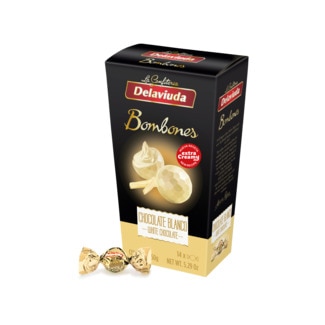 Trufas de Chocolate Branco embalagem 150 g - Delaviuda