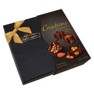 Bombons de Chocolate 70% Preto Creations embalagem 185 g - Delaviuda