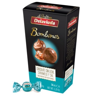 Bombons de Chocolates de Caramelo Salgado embalagem 150 g - Delaviuda