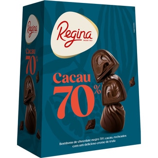 Bombons recheados de Chocolate Negro 70% embalagem 200 g - Regina