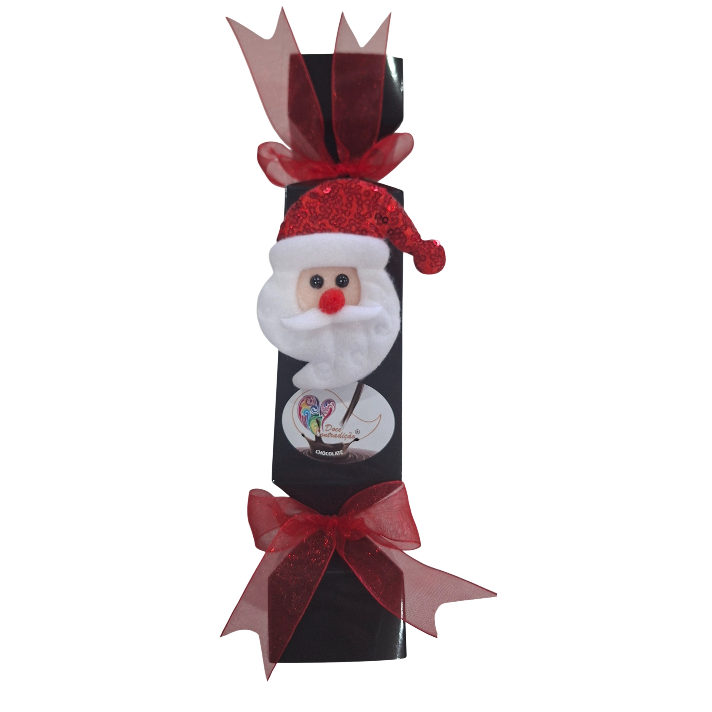 Bombons de Natal Chocolate Negro com Amêndoas embalagem 120 g