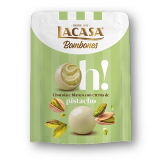 Bombons de Pistacho e Chocolate Branco embalagem 140 g - Lacasa