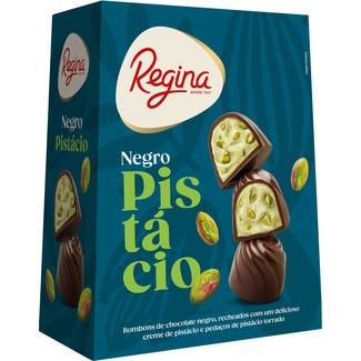 Bombons de Chocolate Negro e Pistacho embalagem 200 g - Regina