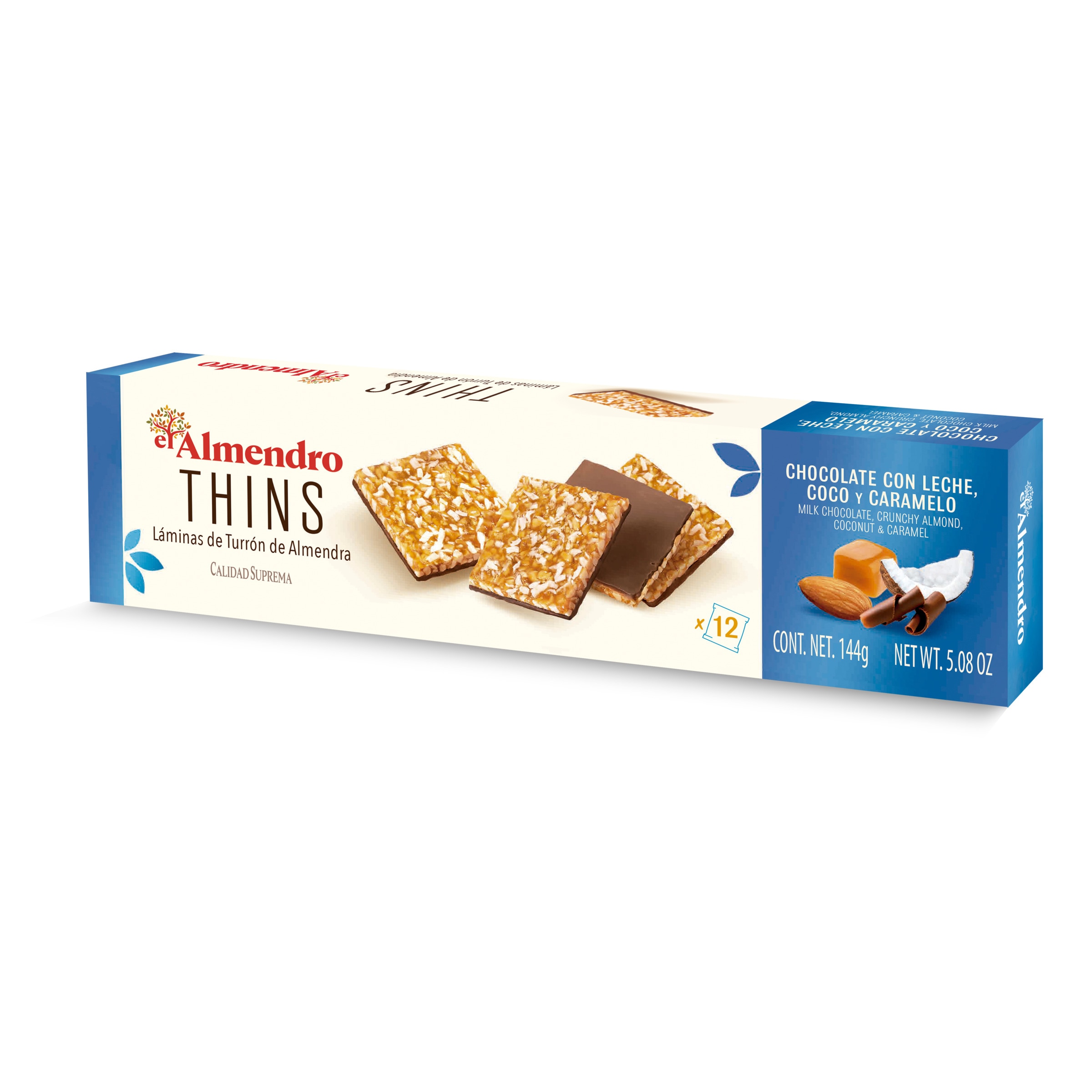 Lâminas de Torrão Chocolate de Caramelo Salgado embalagem 144 g