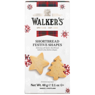 Bolachas de Manteiga Shortbread Formas Natalícias caixa 60 g - Walkers