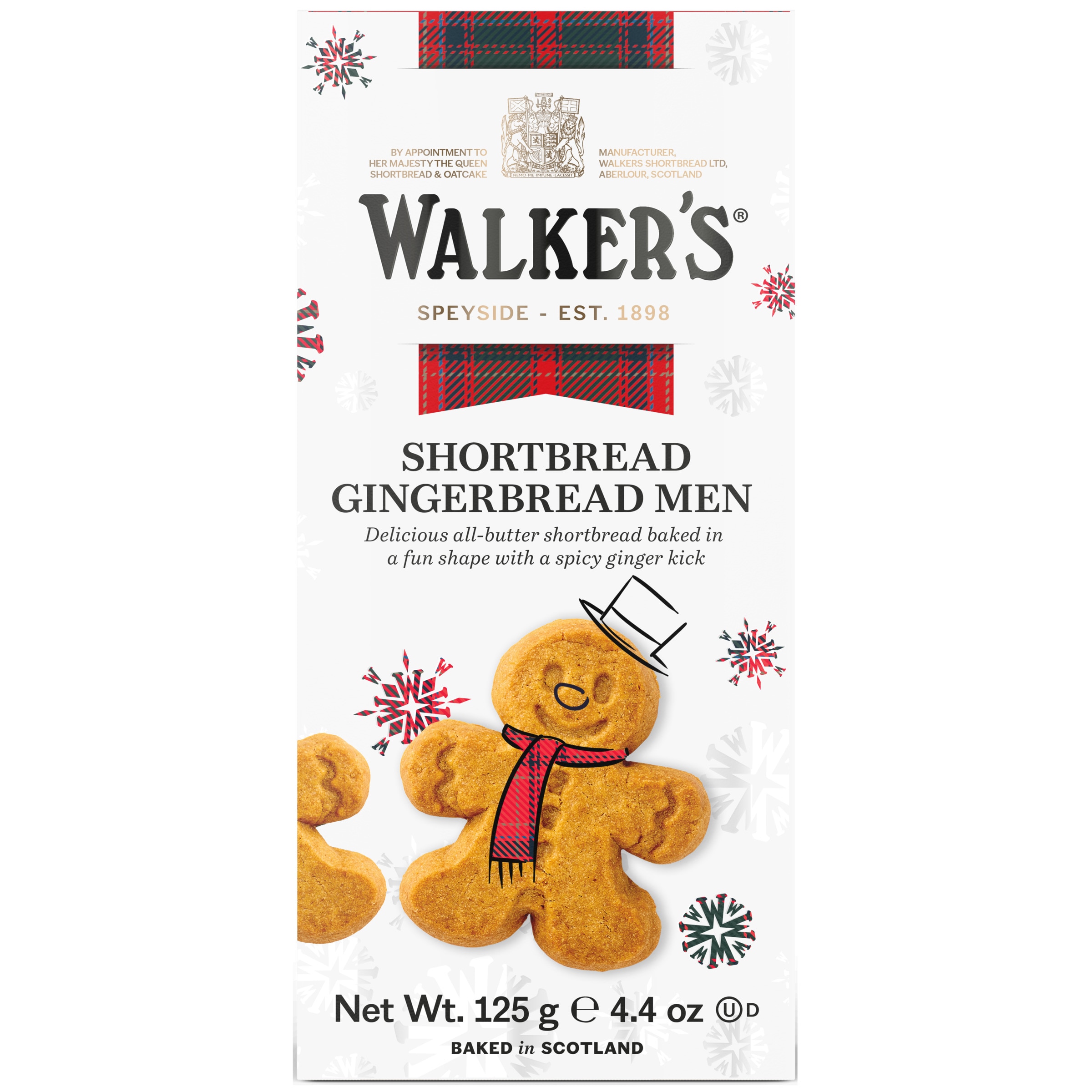 Bolachas de Gengibre Shortbread Boneco de Neve caixa 125 g