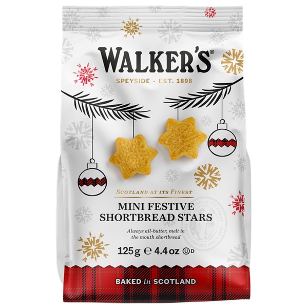 Bolachas Mini de Manteiga Estrelas de Natal Shortbread embalagem 125 g