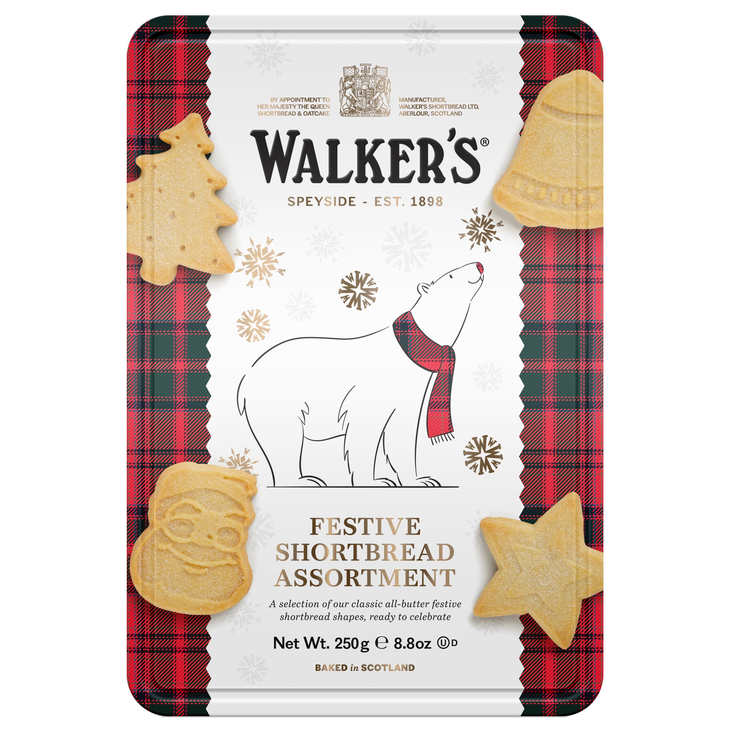 Bolachas de Manteiga Urso Polar Shortbread lata 250 g