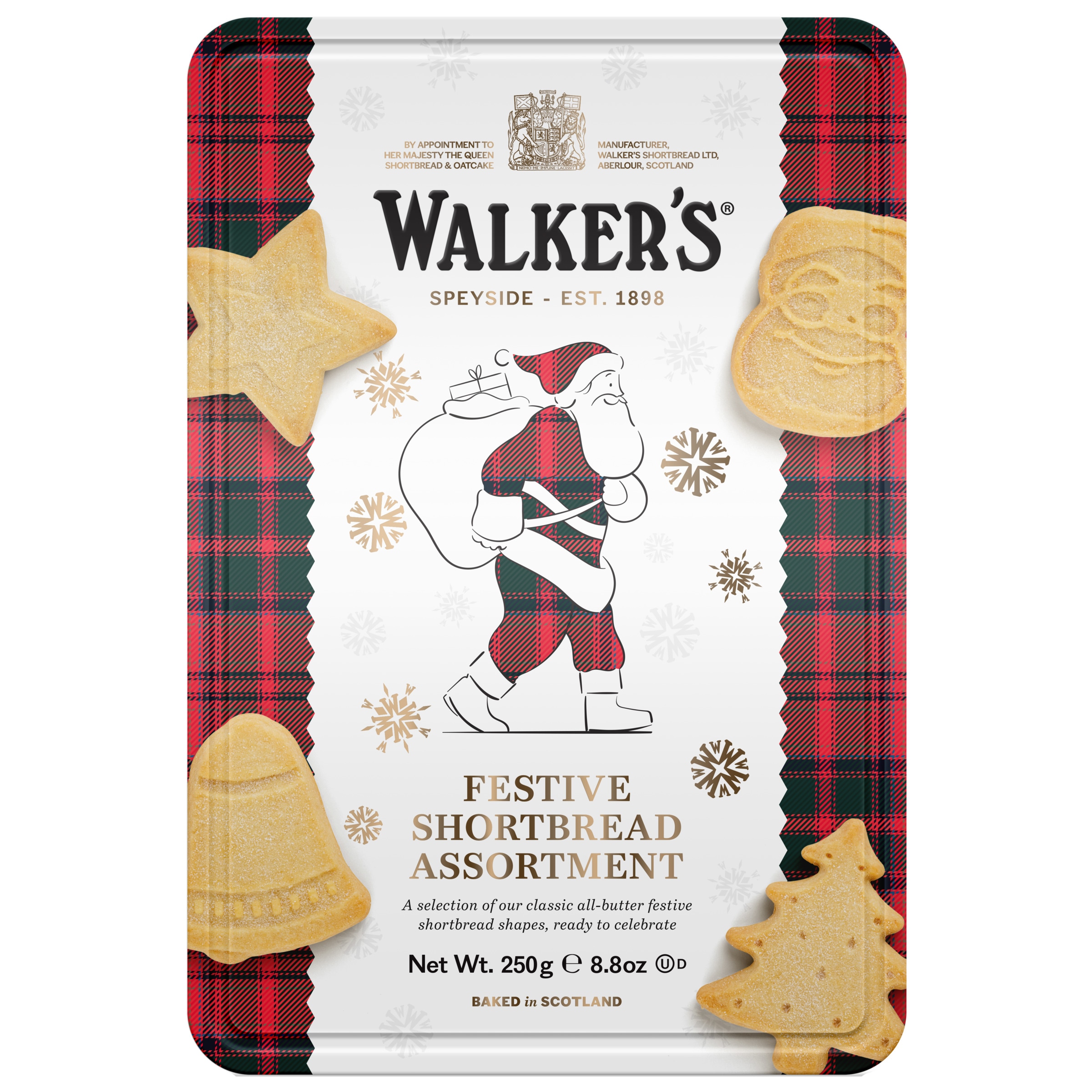 Bolachas de Manteiga Pai Natal Shortbread lata 250 g