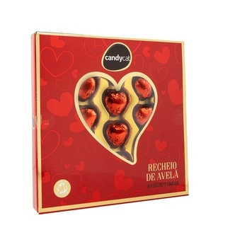 Caixa Coração de Bombons de Praliné caixa 100 g - Candycat