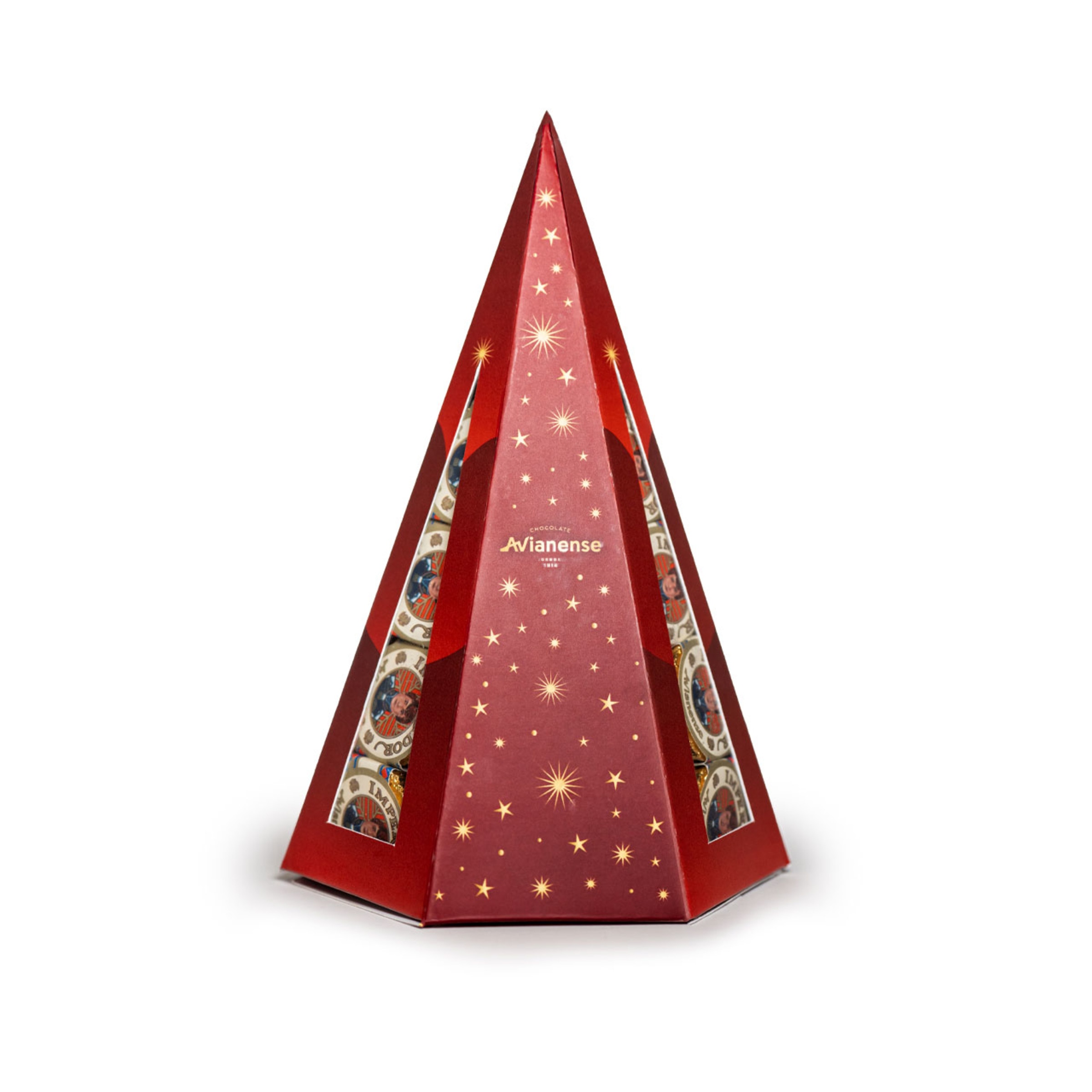 Bombons Chocolate de Leite Pinheiro de Natal embalagem 250 g
