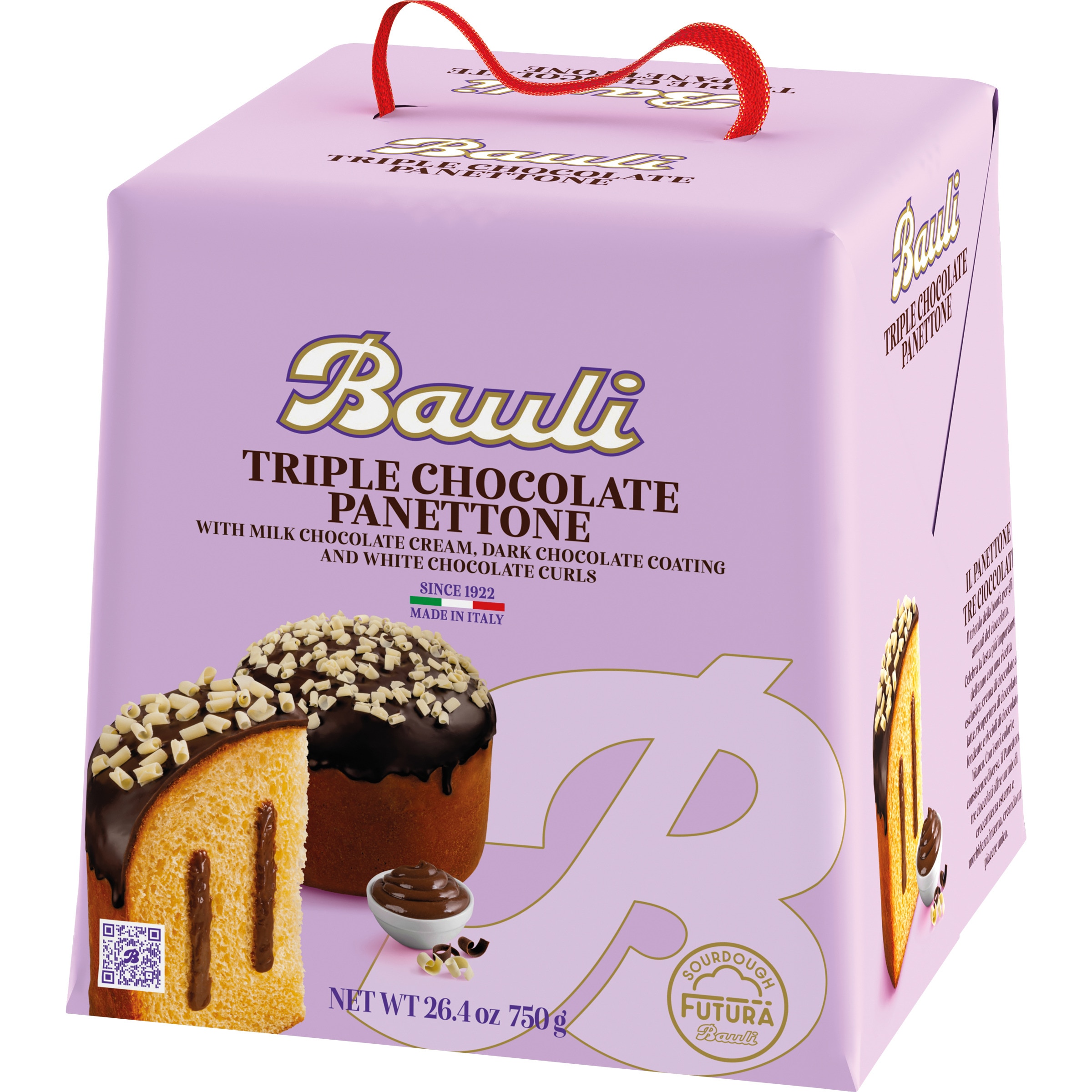 Panettone Triplo Chocolate embalagem 750 g