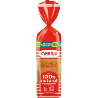 pan de molde 100% natural 0% azúcares añadidos bolsa 820 g - Panrico