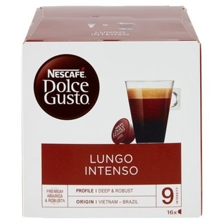 Cápsula de Café Espresso Lungo Intenso embalagem 16 unidades - Nescafé Dolce Gusto