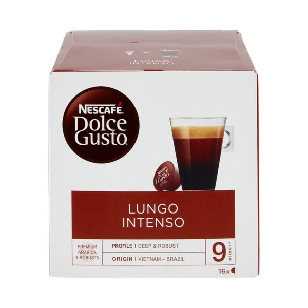Cápsula de Café Espresso Lungo Intenso embalagem 16 unidades
