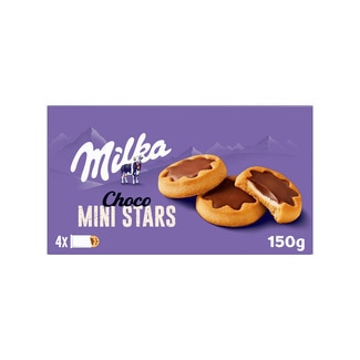 Bolachas de Chocolate Mini Estrelas embalagem 150 g - Milka